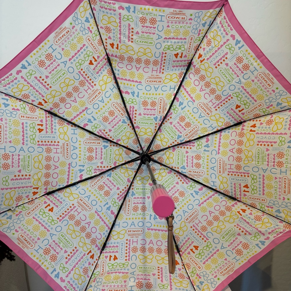 Coach y2k butterfly logo monogram nylon umbrella - Picture 6 of 10